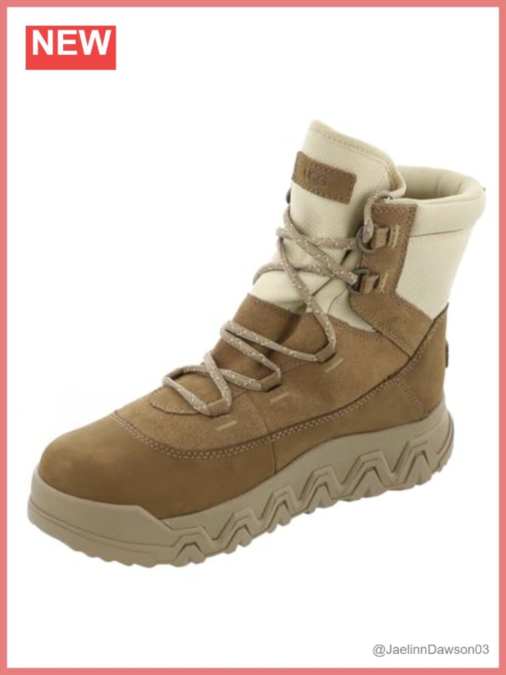 Waterproof Suede Hi-Top Ankle Bootie Lace-Up Snow Boot